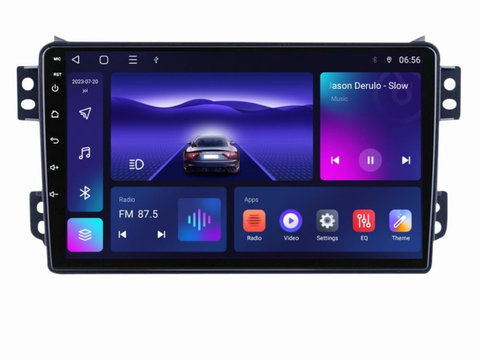Navigatie dedicata cu Android Suzuki Splash 2008 - 2015, 3GB RAM, Radio GPS Dual Zone, Display HD IPS 9" Touchscreen, Internet Wi-Fi si slot SIM 4G, Bluetooth, MirrorLink, USB, Waze