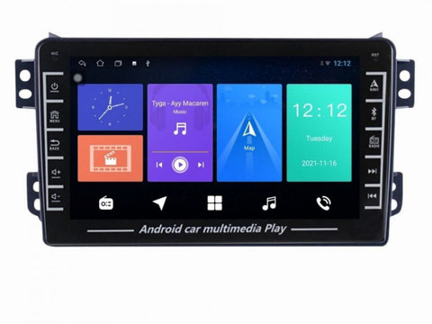 Navigatie dedicata cu Android Suzuki Splash 2008 - 2015, 1GB RAM, Radio GPS Dual Zone, Display HD IPS 8" Touchscreen, Internet Wi-Fi, Bluetooth, MirrorLink, USB, Waze