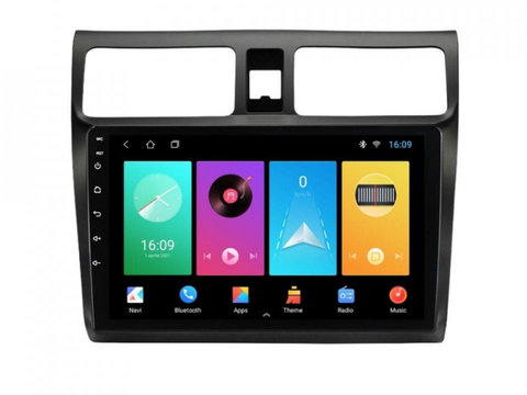 Navigatie dedicata cu Android Suzuki Swift III 2005 - 2010, 1GB RAM, Radio GPS Dual Zone, Display HD IPS 10" Touchscreen, Internet Wi-Fi, Bluetooth, MirrorLink, USB, Waze