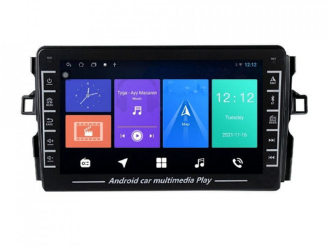Navigatie dedicata cu Android Toyota Auris 2006 - 2012, 1GB RAM, Radio GPS Dual Zone, Display HD IPS 8" Touchscreen, Internet Wi-Fi, Bluetooth, MirrorLink, USB, Waze