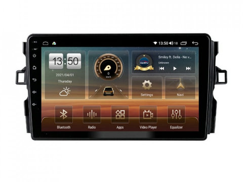 Navigatie dedicata cu Android Toyota Auris 2006 - 2012, 4GB RAM, Radio GPS Dual Zone, Display HD IPS 9" Touchscreen, Internet Wi-Fi si slot SIM 4G, Bluetooth, MirrorLink, USB, Waze