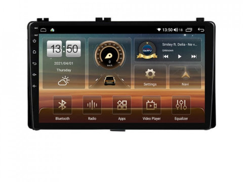Navigatie dedicata cu Android Toyota Auris 2015 - 2019, 4GB RAM, Radio GPS Dual Zone, Display HD IPS 9" Touchscreen, Internet Wi-Fi si slot SIM 4G, Bluetooth, MirrorLink, USB, Waze