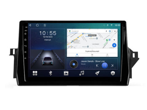 Navigatie dedicata cu Android Toyota Camry dupa 2021, 2GB RAM, Radio GPS Dual Zone, Display HD IPS 10" Touchscreen, Internet Wi-Fi si slot SIM 4G, Bluetooth, MirrorLink, USB, Waze