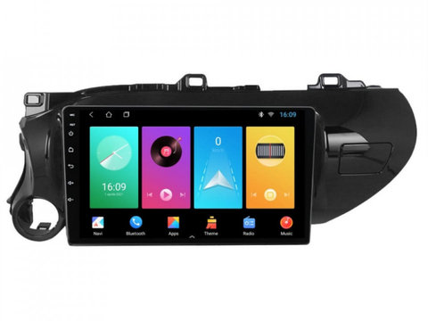 Navigatie dedicata cu Android Toyota Hilux VIII dupa 2015, 2GB RAM, Radio GPS Dual Zone, Display HD IPS 10" Touchscreen, Internet Wi-Fi, Bluetooth, MirrorLink, USB, Waze