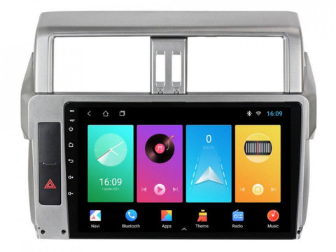 Navigatie dedicata cu Android Toyota Land Cruiser Prado J150 2013 - 2017, 1GB RAM, Radio GPS Dual Zone, Display HD IPS 10" Touchscreen, Internet Wi-Fi, Bluetooth, MirrorLink, USB, Waze