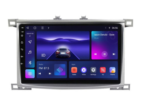 Navigatie dedicata cu Android Toyota Land Cruiser J100 2002 - 2008, 3GB RAM, Radio GPS Dual Zone, Display HD IPS 10" Touchscreen, Internet Wi-Fi si slot SIM 4G, Bluetooth, MirrorLink, USB, Waze