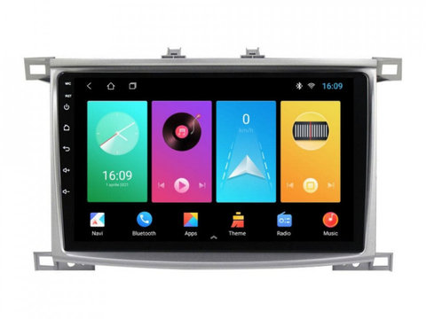 Navigatie dedicata cu Android Toyota Land Cruiser J100 2002 - 2008, 1GB RAM, Radio GPS Dual Zone, Display HD IPS 10" Touchscreen, Internet Wi-Fi, Bluetooth, MirrorLink, USB, Waze