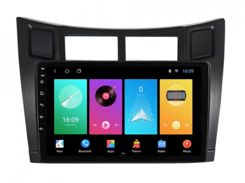Navigatie dedicata cu Android Toyota Yaris 2006 - 2011, 2GB RAM, Radio GPS Dual Zone, Display HD IPS 9" Touchscreen, Internet Wi-Fi, Bluetooth, MirrorLink, USB, Waze
