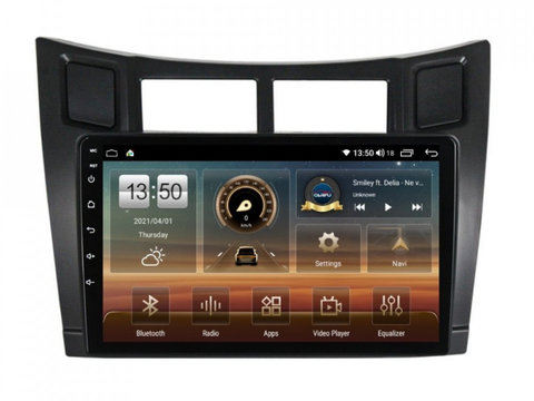 Navigatie dedicata cu Android Toyota Yaris 2006 - 2011, 8GB RAM, Radio GPS Dual Zone, Display HD IPS 9" Touchscreen, Internet Wi-Fi si slot SIM 4G, Bluetooth, MirrorLink, USB, Waze