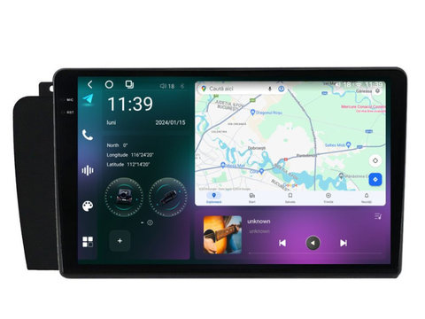 Navigatie dedicata cu Android Volvo V70 II / XC70 I 2004 - 2008, 12GB RAM, Radio GPS Dual Zone, Display 2K QLED 9.5" Touchscreen, Internet Wi-Fi si slot SIM 4G, Bluetooth, MirrorLink, USB, Waze