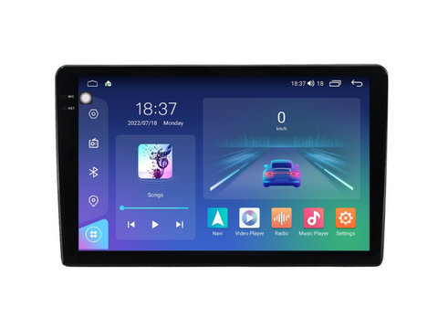 Navigatie dedicata cu Android VW Fox 2003 - 2016, 4GB RAM, Radio GPS Dual Zone, Display 2K QLED 9.5" Touchscreen, Internet Wi-Fi si slot SIM 4G, Bluetooth, MirrorLink, USB, Waze