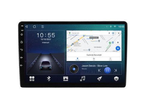 Navigatie dedicata cu Android VW Golf IV 1997 - 2005, 2GB RAM, Radio GPS Dual Zone, Display HD IPS 9" Touchscreen, Internet Wi-Fi si slot SIM 4G, Bluetooth, MirrorLink, USB, Waze