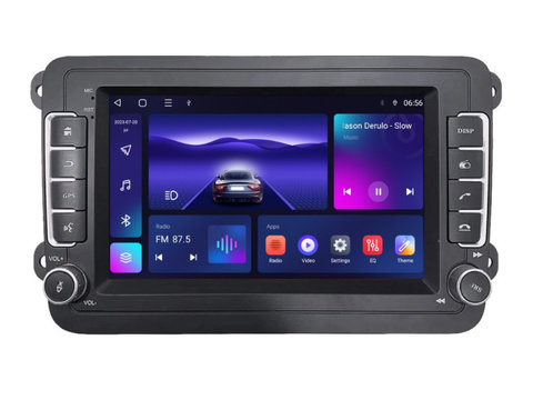 Navigatie dedicata cu Android VW Golf VI 2008 - 2014, 3GB RAM, Radio GPS Dual Zone, Display HD IPS 7" Touchscreen, Internet Wi-Fi si slot SIM 4G, Bluetooth, MirrorLink, USB, Waze