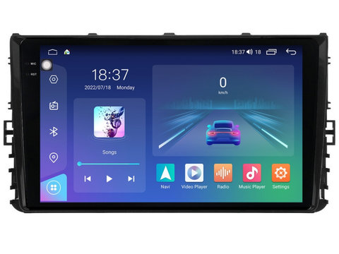Navigatie dedicata cu Android VW Multivan T6 2020 - 2021, 4GB RAM, Radio GPS Dual Zone, Display 2K QLED 9.5" Touchscreen, Internet Wi-Fi si slot SIM 4G, Bluetooth, MirrorLink, USB, Waze