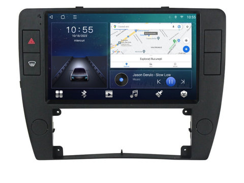 Navigatie dedicata cu Android VW Passat B5.5 2001 - 2005, 2GB RAM, Radio GPS Dual Zone, Display HD IPS 9" Touchscreen, Internet Wi-Fi si slot SIM 4G, Bluetooth, MirrorLink, USB, Waze