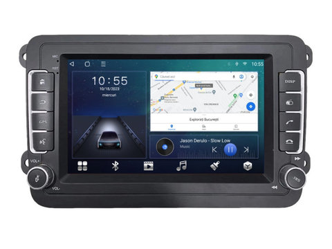 Navigatie dedicata cu Android VW Passat B6 / B7 2005 - 2015, 4GB RAM, Radio GPS Dual Zone, Display HD IPS 7" Touchscreen, Internet Wi-Fi si slot SIM 4G, Bluetooth, MirrorLink, USB, Waze