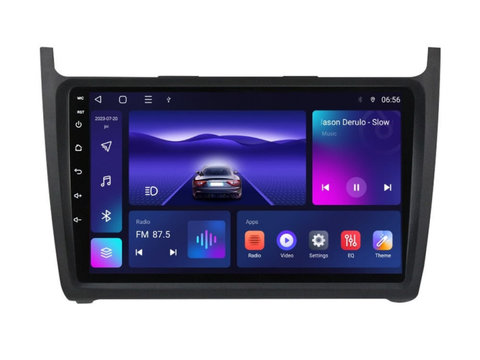 Navigatie dedicata cu Android VW Polo 6R 2009 - 2018, 3GB RAM, Radio GPS Dual Zone, Display HD IPS 9" Touchscreen, Internet Wi-Fi si slot SIM 4G, Bluetooth, MirrorLink, USB, Waze
