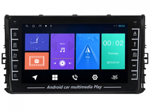 Navigatie dedicata cu Android VW T-Cross dupa 2018, 1GB RAM, Radio GPS Dual Zone, Display HD IPS 8" Touchscreen, Internet Wi-Fi, Bluetooth, MirrorLink, USB, Waze