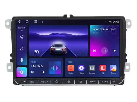 Navigatie dedicata cu Android VW Touran 2010 - 2015, 3GB RAM, Radio GPS Dual Zone, Display HD IPS 9" Touchscreen, Internet Wi-Fi si slot SIM 4G, Bluetooth, MirrorLink, USB, Waze