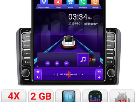 Navigatie dedicata Edonav Audi A3 8P K-049 ecran Tesla 9.7" QLED,2Gb RAM,32Gb Hdd,DSP,GPS,Bluetooth