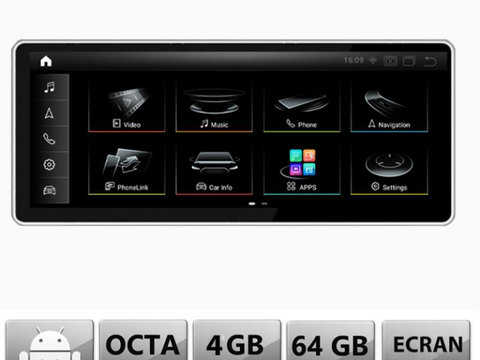Navigatie dedicata Edonav Audi Q5 MIB Q5-MIB ecran 10.25" Android Gps Internet Bluetooth USB Video Qualcomm 4 GB + 64 GB