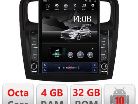 Navigatie dedicata Edonav Dacia Sandero 2012-2020 ecran Tesla 9.7" QLED,Octacore,4Gb RAM,32Gb Hdd,4G,Qled,360,DSP,GPS,Carplay