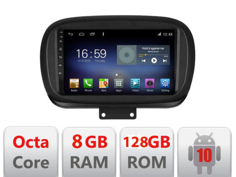 Navigatie dedicata Edonav Fiat 500 2014- F-539,Octacore,8Gb RAM,128Gb Hdd,4G,Qled,360,DSP,GPS,Carplay