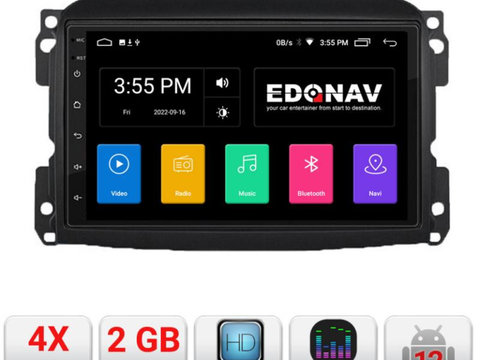 Navigatie dedicata Edonav Fiat 500L 2012-2017 A-500L Ecran Qled,2Gb Ram,32Gb Hdd,USB,Bluetooth,Wifi