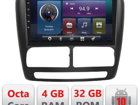 Navigatie dedicata Edonav Fiat Doblo 2010-2017 si Opel Combo 2010-2017 4+32 GB,QLED,Octacore,4 Gb RAM,32 Gb Hdd,360,4G,DSP,GPS,Bluetooth