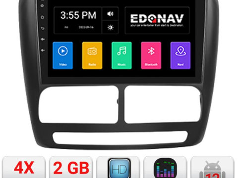 Navigatie dedicata Edonav Fiat Doblo 2010-2017 si Opel Combo 2010-2017 2+16 GB Quad Core Android Waze USB Navigatie Internet Youtube
