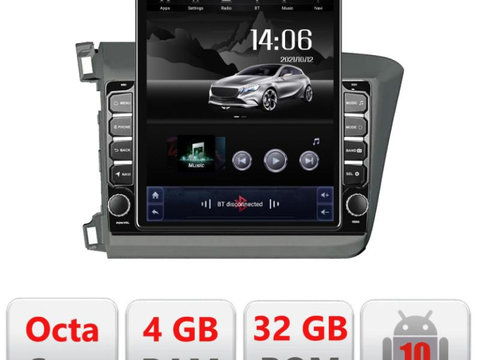 Navigatie dedicata Edonav Honda Civic Sedan G-132 ecran Tesla 9.7" QLED,Octacore,4Gb RAM,32Gb Hdd,4G,Qled,360,DSP,GPS,Carplay