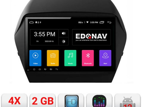 Navigatie dedicata Edonav Hyundai IX35 A-361 Ecran Qled,2Gb Ram,32Gb Hdd,USB,Bluetooth,Wifi