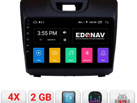 Navigatie dedicata Edonav Isuzu D-Max Quad Core A-2234 Ecran Qled,2Gb Ram,32Gb Hdd,USB,Bluetooth,Wifi