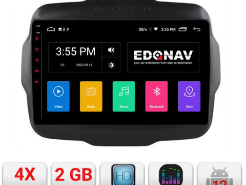 Navigatie dedicata Edonav Jeep Renegade 2015-2020 A-500 Ecran Qled,2Gb Ram,32Gb Hdd,USB,Bluetooth,Wifi