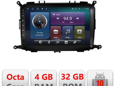 Navigatie dedicata Edonav Kia Carens 2013-2018 C-2023,QLED,Octacore,4 Gb RAM,32 Gb Hdd,360,4G,DSP,GPS,Bluetooth