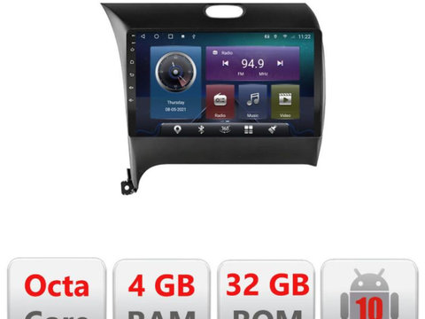 Navigatie dedicata Edonav Kia Cerato 2013-2017 C-1562,QLED,Octacore,4 Gb RAM,32 Gb Hdd,360,4G,DSP,GPS,Bluetooth