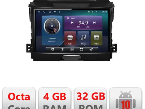 Navigatie dedicata Edonav Kia Sportage 2010- C-325,QLED,Octacore,4 Gb RAM,32 Gb Hdd,360,4G,DSP,GPS,Bluetooth