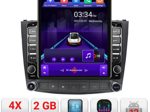 Navigatie dedicata Edonav Lexus IS 2005-2011 K- IS ecran Tesla 9.7" QLED,2Gb RAM,32Gb Hdd,DSP,GPS,Bluetooth