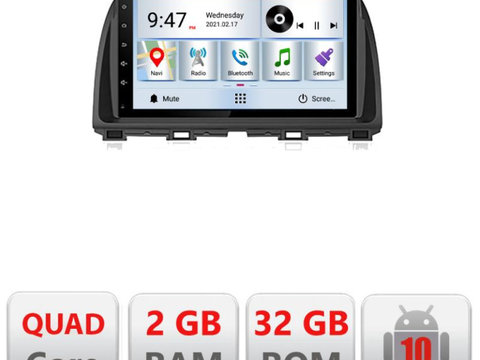Navigatie dedicata Edonav MAZDA CX-5 2012-2015 Manual B-212 Ecran Qled,2Gb Ram,32Gb Hdd,Carplay,AndroidAuto,USB,Bluetooth,Wifi