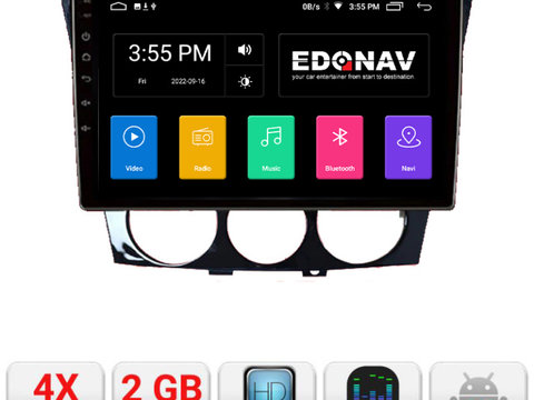 Navigatie dedicata Edonav Mazda RX8 2008-2011 Android radio gps internet 2+16 kit-rx8-11+E209v2