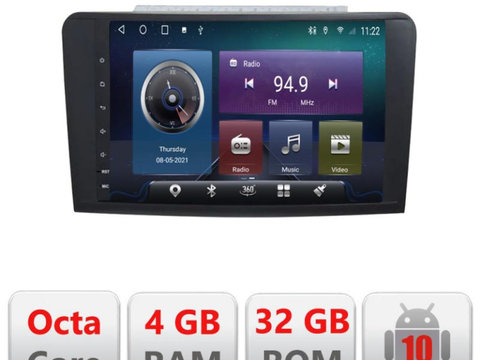 Navigatie dedicata Edonav Mercedes ML GL C-213,QLED,Octacore,4 Gb RAM,32 Gb Hdd,360,4G,DSP,GPS,Bluetooth