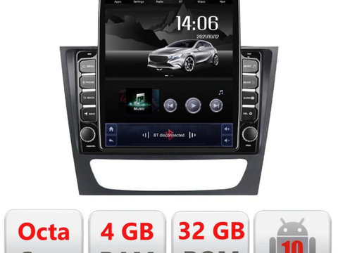 Navigatie dedicata Edonav Mercedes W211 W219 G-090 ecran Tesla 9.7" QLED,Octacore,4Gb RAM,32Gb Hdd,4G,Qled,360,DSP,GPS,Carplay