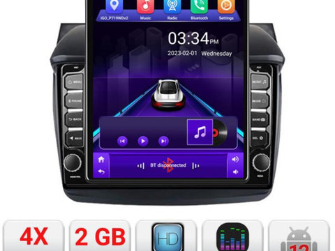 Navigatie dedicata Edonav Mitsubishi L200 2006-2014 K-094 ecran Tesla 9.7" QLED,2Gb RAM,32Gb Hdd,DSP,GPS,Bluetooth