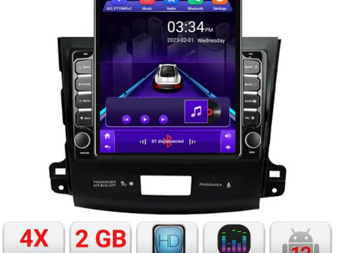 Navigatie dedicata Edonav Mitsubishi Outlander 2010 K-056 ecran Tesla 9.7" QLED,2Gb RAM,32Gb Hdd,DSP,GPS,Bluetooth