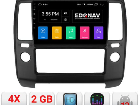 Navigatie dedicata Edonav Nissan Navara Pathfinder 2005-2010 A-NAV5 Ecran Qled,2Gb Ram,32Gb Hdd,USB,Bluetooth,Wifi