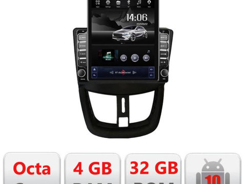 Navigatie dedicata Edonav Peugeot 207 G-PE01 ecran Tesla 9.7" QLED,Octacore,4Gb RAM,32Gb Hdd,4G,Qled,360,DSP,GPS,Carplay