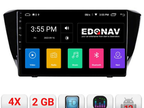 Navigatie dedicata Edonav Skoda Superb 3 2015-2017 A-932 Ecran Qled,2Gb Ram,32Gb Hdd,USB,Bluetooth,Wifi