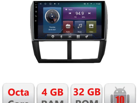 Navigatie dedicata Edonav Subaru Forester 2007-2013 C-SU01,QLED,Octacore,4 Gb RAM,32 Gb Hdd,360,4G,DSP,GPS,Bluetooth
