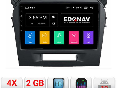 Navigatie dedicata Edonav Suzuki Grand Vitara 2016- A-2265 Android Internet Radio GPS Bluetooth USB