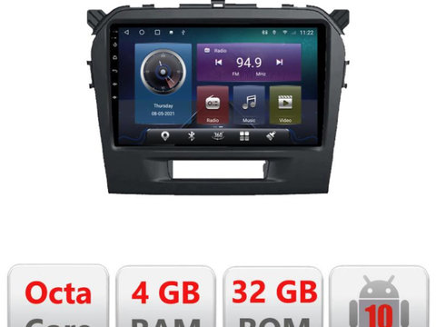 Navigatie dedicata Edonav Suzuki Grand Vitara 2016- C-2265,QLED,Octacore,4 Gb RAM,32 Gb Hdd,360,4G,DSP,GPS,Bluetooth